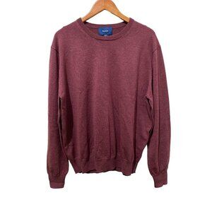 FACONNABLE 100% Wool Pullover Sweater Men's XL Maroon Long Sleeve Crew